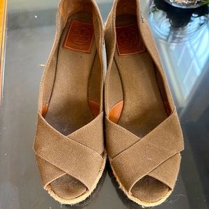 Tory Burch Espadrille Wedges size 8